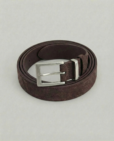Ремень базовый из натуральной замши