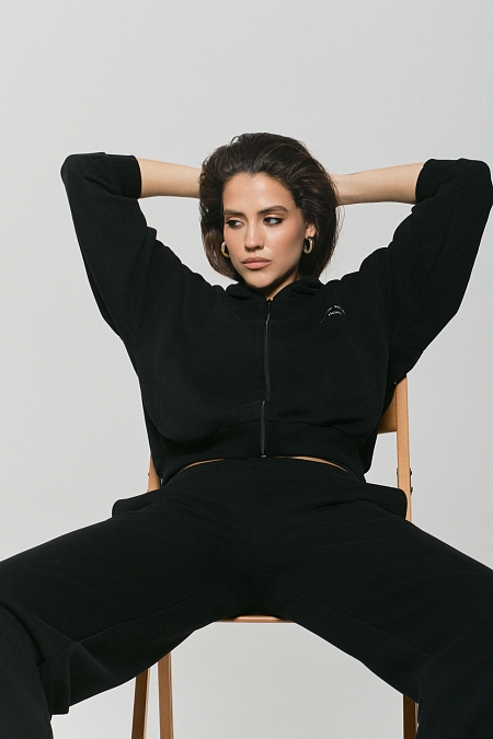 Толстовка на молнии Alpine с велюр эффектом 