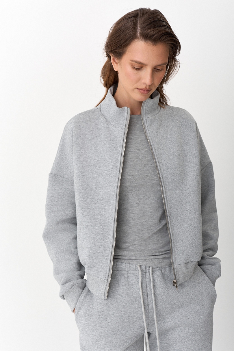 Толстовка на молнии утепленная