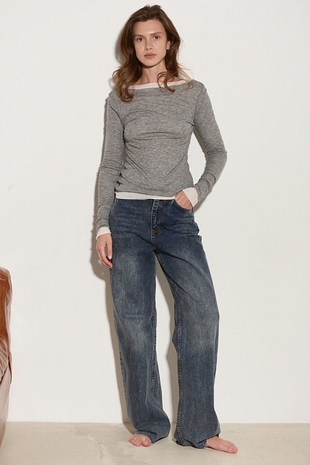 Джинсы с заниженной талией tint