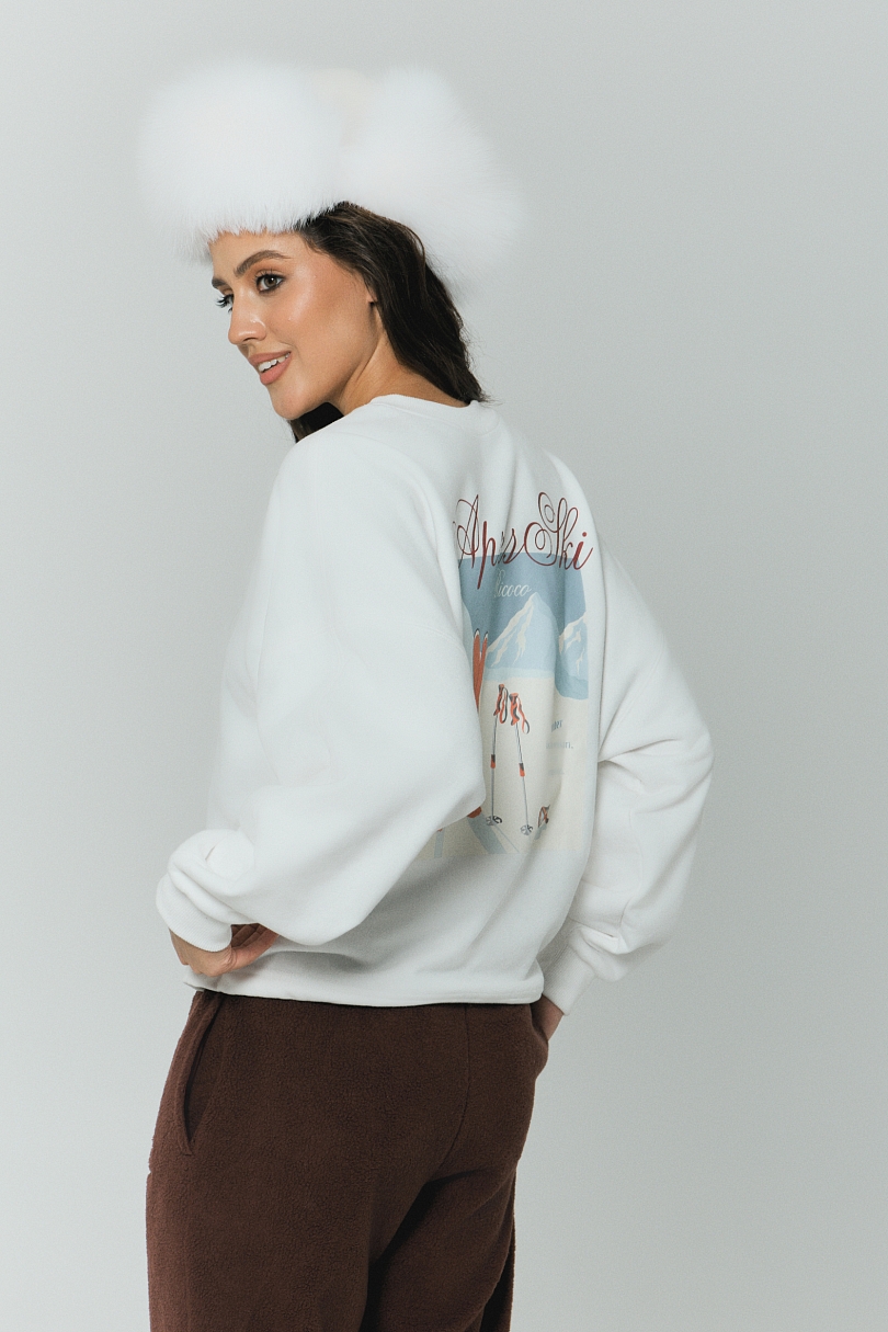 Свитшот Alpine с велюр эффектом