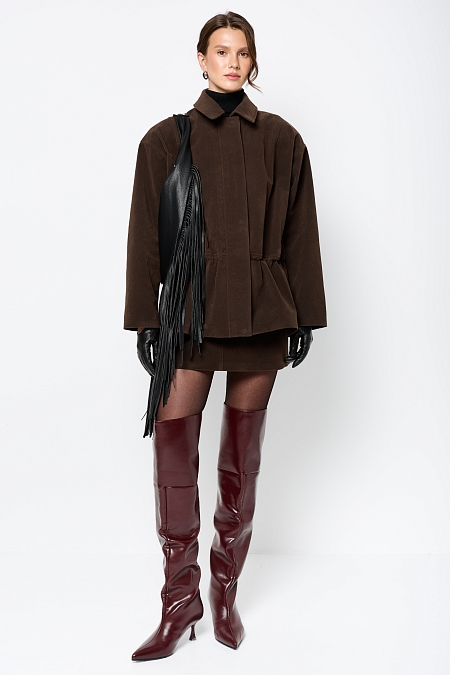 Юбка мини из экозамши