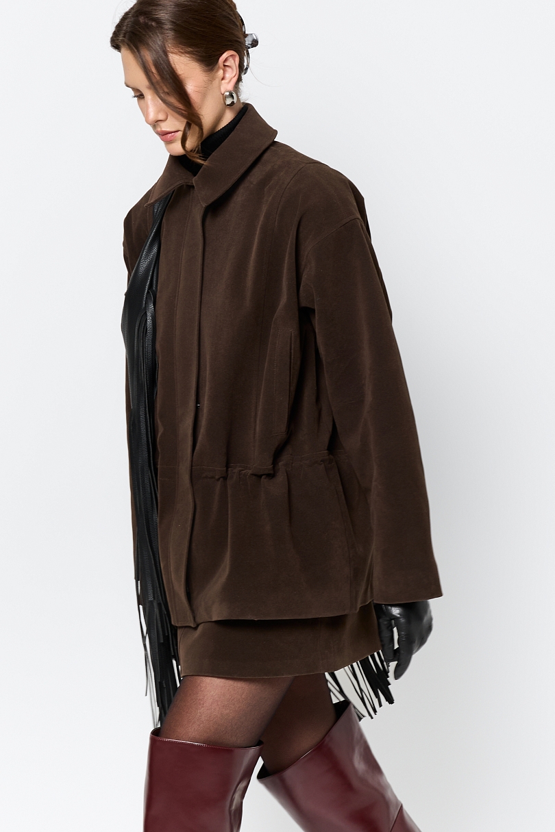 Парка из экозамши на молнии