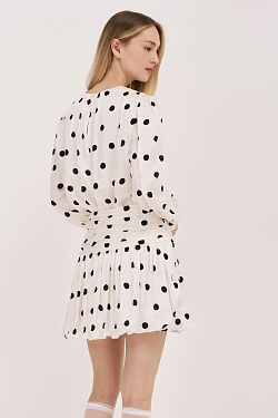 Комплект из вискозы и хлопка в горошек