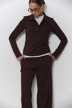 Свитшот-поло полуприлегающего кроя