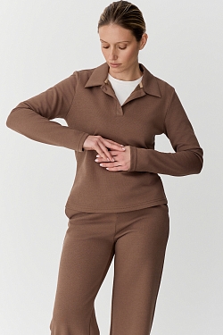 Свитшот-поло полуприлегающего кроя