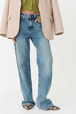 Джинсы прямые с завышенной посадкой