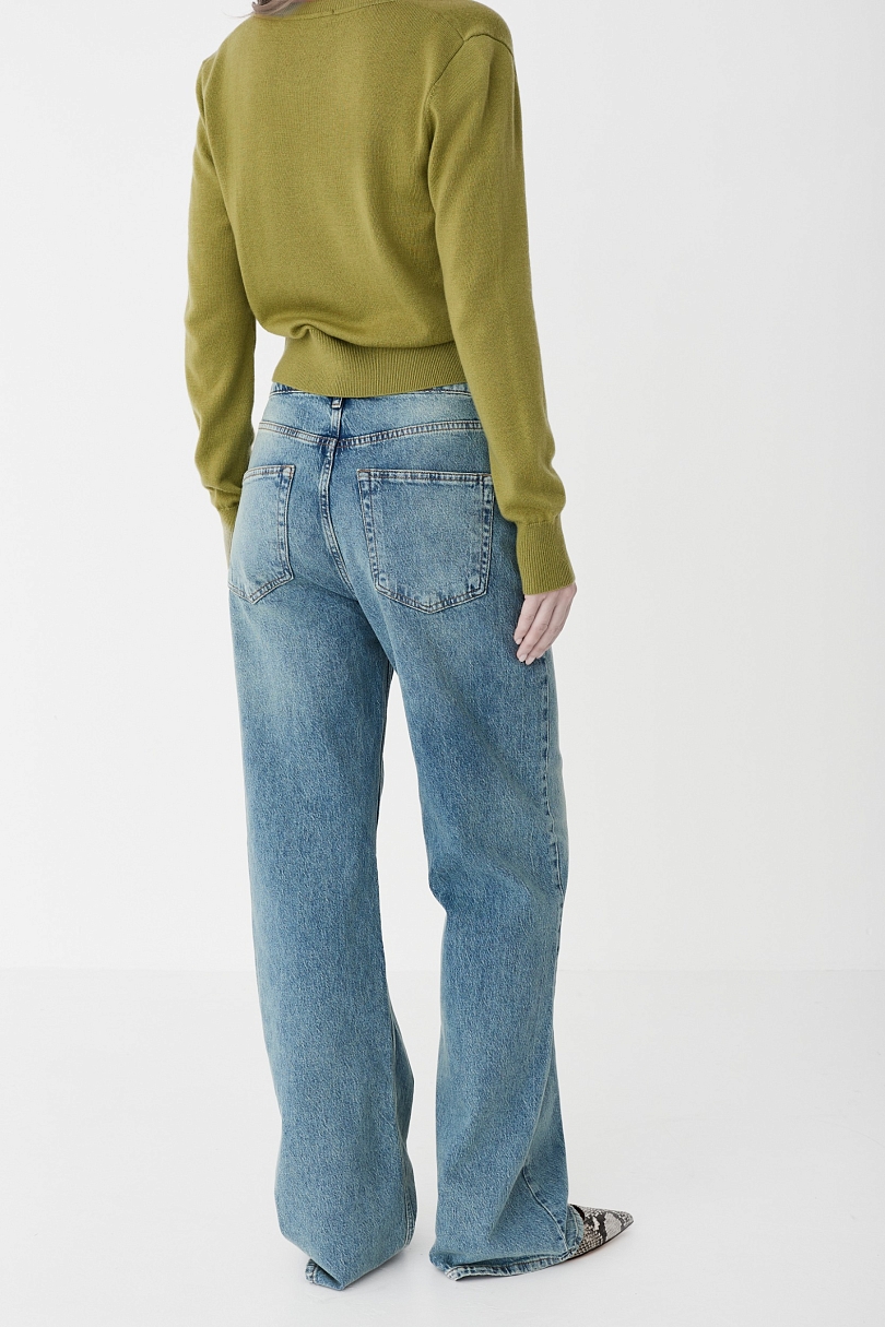 Джинсы прямые с завышенной посадкой