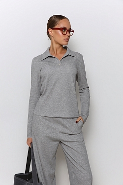 Свитшот-поло полуприлегающего кроя