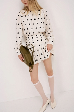 Комплект из вискозы и хлопка в горошек