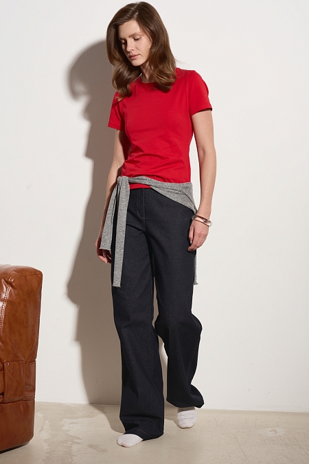 Джинсы из сырого денима