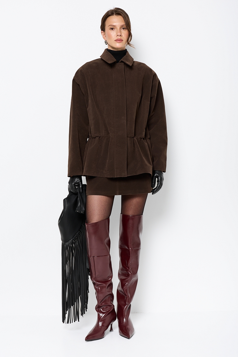 Парка из экозамши на молнии