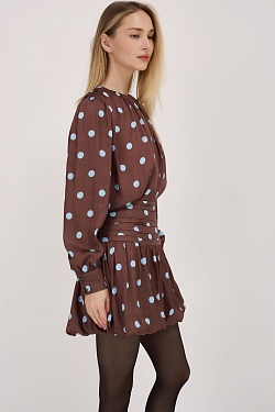 Комплект из вискозы и хлопка в горошек