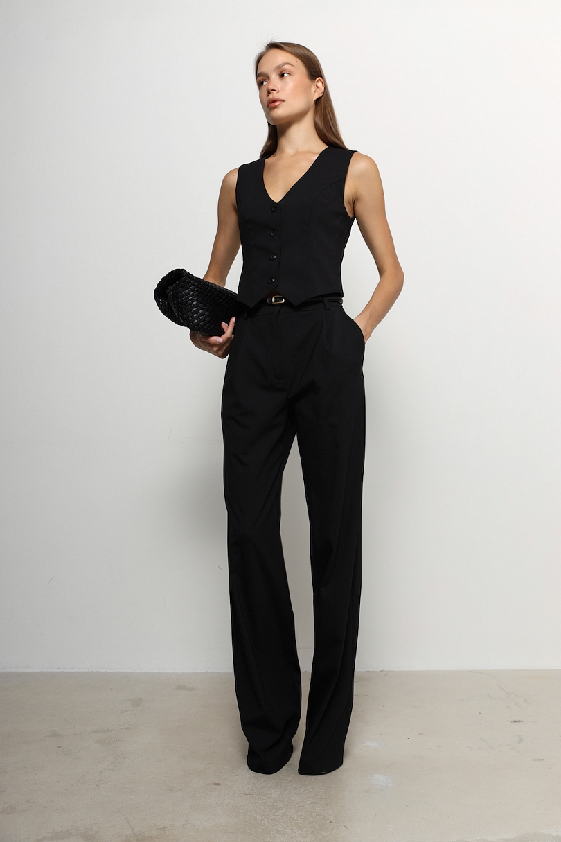 Брюки палаццо из премиум шерсти