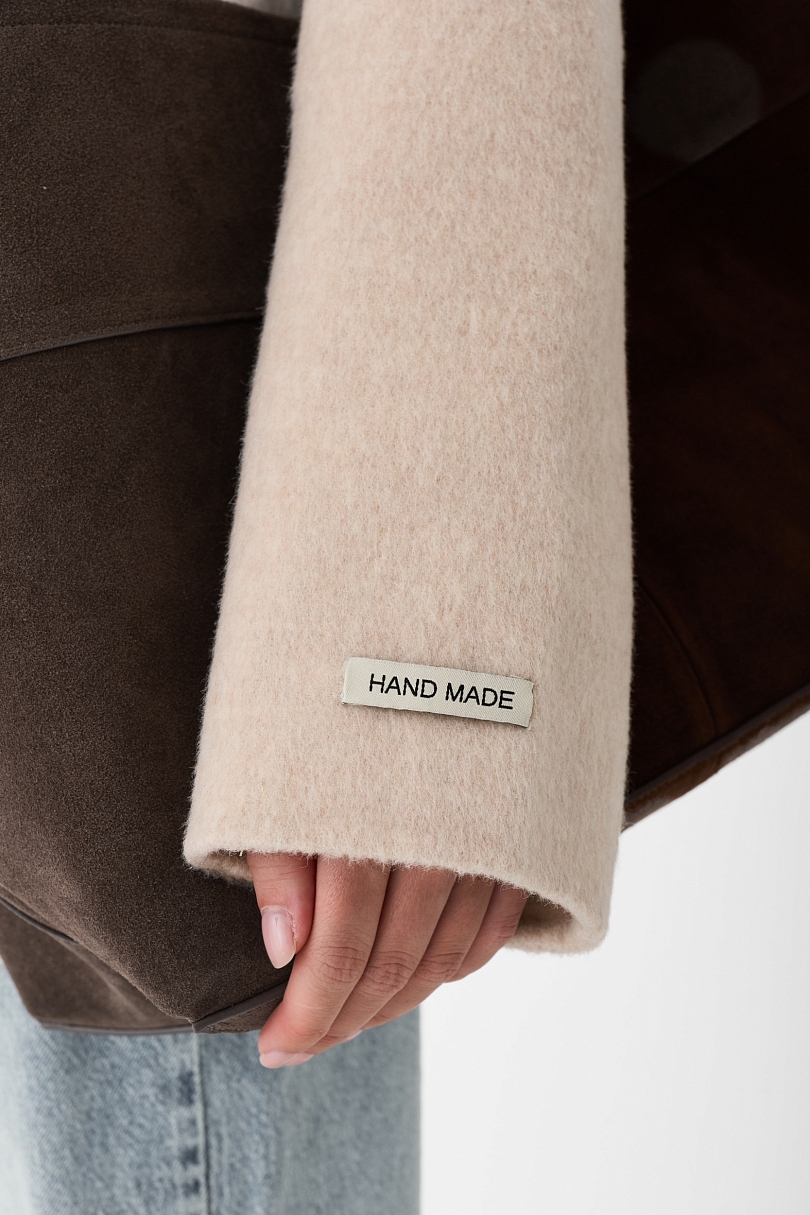 Пальто укороченное из шерсти double face