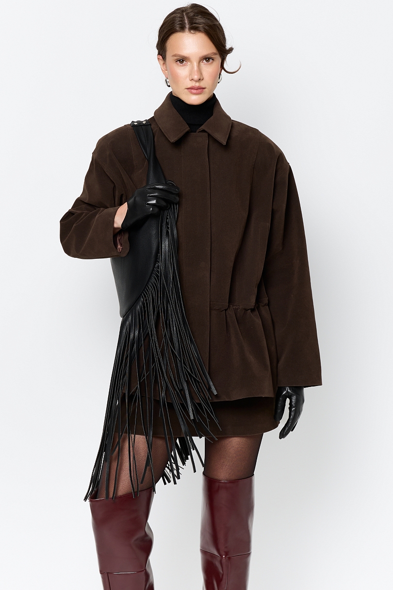 Парка из экозамши на молнии