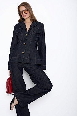 Джинсы из сырого денима