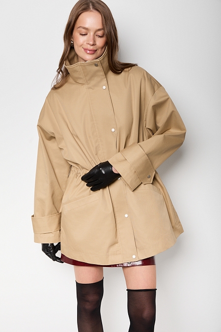 Ветровка с ассиметричной планкой со съемным утеплителем