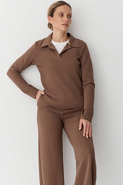 Свитшот-поло полуприлегающего кроя