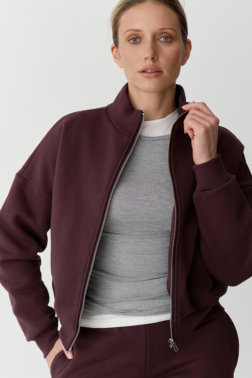 Толстовка на молнии утепленная